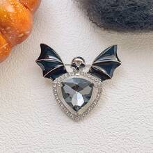 1pc Halloween Oil Drop Bat & Skull Brooch, Vintage Style Wing Decor Brooch Pin For Women Office Accessories Shirts Jacket Jewelry Christmas Clothes Pin Funny Cute Teacher Gifts Costume Accessories Bag Charms - Multicolor - View 4