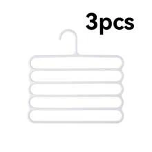 5/3/1 pezzo Portapantaloni a 5 ripiani salvaspazio, organizer multifunzionale per armadio, appendiabiti in plastica per pantaloni, organizer per armadio per pantaloni, jeans, gonne, sciarpe, camera da letto e asciugatura sul balcone, accessorio per la decorazione della casa, adatto per pantaloni, gonne, sciarpe, conservazione domestica, decorazione della casa, regalo per la Festa del Papà