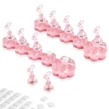 2 Set Nail Holder Painting Nails ,Nail Tips Training ,Acrylic Nail Stand Press On ,Nails Display With 96 Pcs Reusable Adhesive Putty(Laser Pink) - Laser Pink - View 13