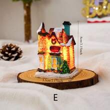 قطعة واحدة من زينة عيد الميلاد من الراتنج، زخرفة منزل الثلج المضيء، منظر طبيعي مصغر لعيد الميلاد، مناسب لديكور المنزل في الشتاء واحتفالات العطلات، حفلات الأعياد، حفلات عيد الميلاد، ديكور هالوين، ديكور العطلات، ديكور الأعياد، هدايا الحفلات، ديكور حفلة عيد الميلاد الممتعة، عيد ميلاد سعيد، السنة الجديدة سعيدة، ديكور عيد الميلاد، هدية عيد الميلاد المثالية للأصدقاء