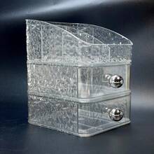 1pc Large Capacity X-Drawer Desktop Organizer, Multipurpose Storage Box For Cosmetics Skincare Remote Controls, Countertop Organizer For Vanity Bathroom Office