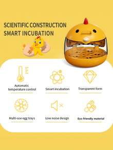 Incubadora doméstica para 5 huevos con ovoscopio, apta para huevos de pollo, pato, codorniz y ganso, con ventana transparente, control de humedad, control automático de temperatura, volteo manual de huevos, adecuada para madres de aves