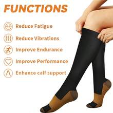 (10 Pairs) High-Top Compression Socks For Women And Men Suitable For Running, Hiking, Trekking, Fitness, Travel, Cycling, And Other Sports And Compression Sockings For Halloween, Christmas, Birthdays, And Gifts. - 彩色 - 查看 4