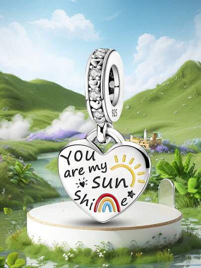 1pc Fashionable Sun Carved Pendant Accessory, Suitable For Women's Bracelet, Bangle DIY Jewelry Making And Daily Outfit Matching, An Ideal Decorative Accessory For Girls