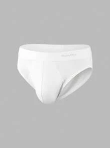 3件装男士弹性腰部舒适平角内裤 - 白色 - 查看 4