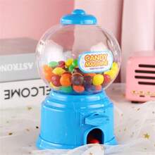 Candy Machine, Plastic Mini Money Deposit Box Automatic Treat Dispenser Cute Sweets Candy Storage Machine Coin Operated Gumball Toy (Blue) Candyland Party Favors Mini Candy Dispenser Toy Thank You Cards Plastic Gumball Machines For Candyland Party Decorations Candy Decorations For Birthday Halloween Party(Pink)