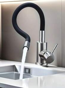 3件套/1件 360°旋转厨房水龙头，不锈钢水槽混合龙头，带柔性硅胶软管，单孔安装，镀铬表面，防滴漏节水设计，适用于现代厨房水槽、浴室盥洗台和现代厨房用品。厨房配件，厨房工具