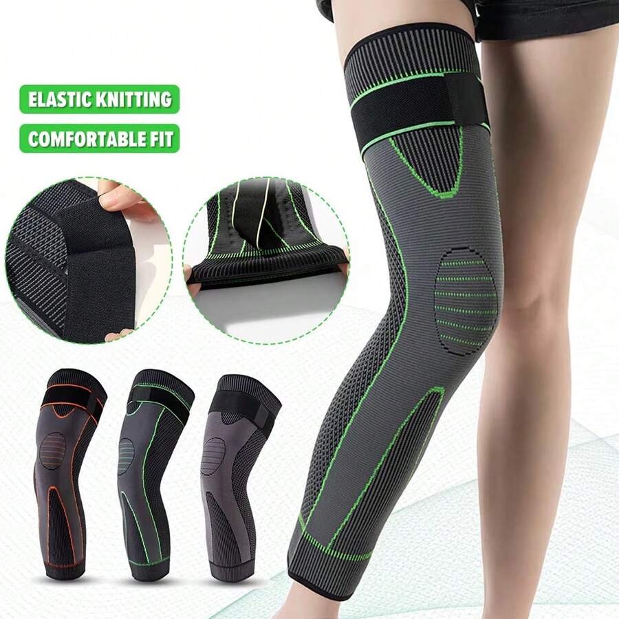 1pc Sports Knee Pad, Thickened Polyester Material, Suitable For Various Fitness Exercises And Training, Adult Daily Warmth Sports Knee Pad, 3 Colors Available