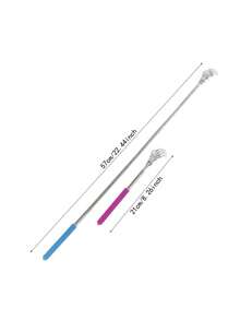 6/3/2/1pc Extendable Back Scratcher Portable Telescoping Metal Stainless Steel Back Scratchers Hand Massager - Multicolor - View 3