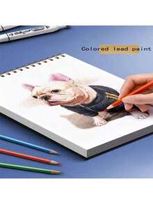 1pc Watercolor & Painting Sketchbook, A4 Thick Art Student Specialized Sketch Pad, Blank Drawing Book, Colored Pencil Drawing Paper