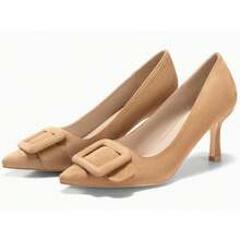 Women's Pointed-Toe Stilettos, Elegant High Heels, Shoes For Weddings And Formal Occasions, Women's Dress Shoes Light Khaki High Heels - 淺卡其色 - 查看 1