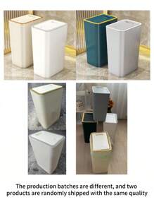 Luxury Trash Can With Lid, Large Size For Home, Bathroom, Kitchen Use Kitchen Items Kitchen Accessories Kitchen Tools - Multicolor - View 10