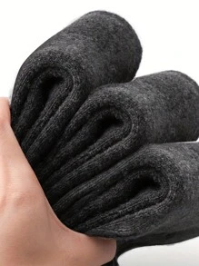 1/5/10 Pairs Super Thick Thermal Lined Warm Winter Socks - Comfortable And Soft Christmas Gift For Dad, Suitable For Cold Weather, Long Socks, Winter, Black Socks, Warm Socks, Casual Thick Moisture-Wicking Comfortable Crew Socks For Autumn/Winter, Long-Lasting, - Multicolor - View 2