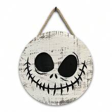 1pc 20*20*0.5 Assorted Wooden Halloween Decor Hanging Ornaments, Suitable For Halloween Holidays, Can Be Hung On Doors, Walls In Living Room, Bedroom, Etc. To Create A Festive Atmosphere For Theme Parties Home Decor Room Decor