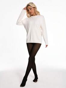 Women's Fleece Leggings Are Casual, Simple And Sexy, Suitable For Winter.  They Can Be Lined With Fleece For Warmth And Paired With Leather Boots Or Short Skirts - Màu caramel đen - Xem 1