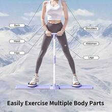 1 Stück Ski-Simulator, Aerobic Fitnessgerät, Bein- & Gesäßtrainer, Übung für die Kernmuskelgruppe (Taille & Bauch), geeignet für Zuhause, Fitnessstudio, Pilates, Yoga