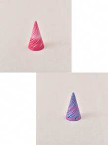 3Pcs Multi-Size Reversible Spiral Cone 3D Printed Anxiety Relief Fidget Toy,Decompression 3D Printed Double-Sided Spiral Cone - Colorful Gradient Structure, 1/2/5/10/20Pcs,Suitable As Halloween And Christmas Gifts, Metal Fiber Structure,Fidget Toys,Fidget,Sensory Toys