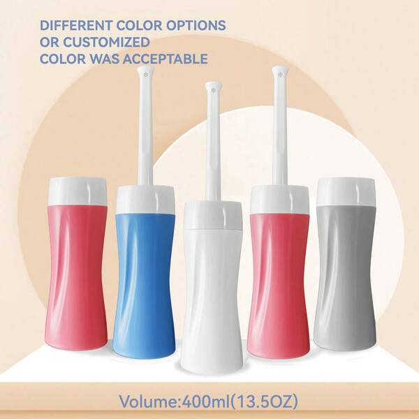 Schöne tragbare Reise-Bidet - Handliche persönliche - Peri-Flasche mit 400ml Fassungsvermögen, praktisches & auslaufsicheres Design für die persönliche Hygiene-Reinigung, tragbares Bidet für Frauen und Männer, das beste Weihnachtsgeschenk für Frauen (Rosa, Blau, Weiß, Lila)