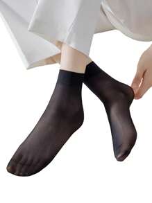 5/10/20/30 Pares de Meias Soquete de Cor Sólida, Uso Casual para o Dia a Dia e em Casa