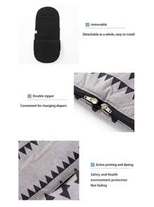 1 sac de dormit pentru cărucior pentru bebeluși, căptușit cu fleece, rezistent la vânt, impermeabil, gros, husă de picioare pentru cărucior pentru sugari, echipament esențial pentru bebeluși, unisex pentru nou-născuți, accesorii pentru cărucior în aer liber