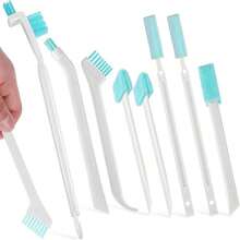 UTHCLO Cleaning Brush Set Multi-Function Brush Cleaner Bottle Dish Scrubber Crevice Groove Window Track Tool Home Cleaning Kit Easy Storage