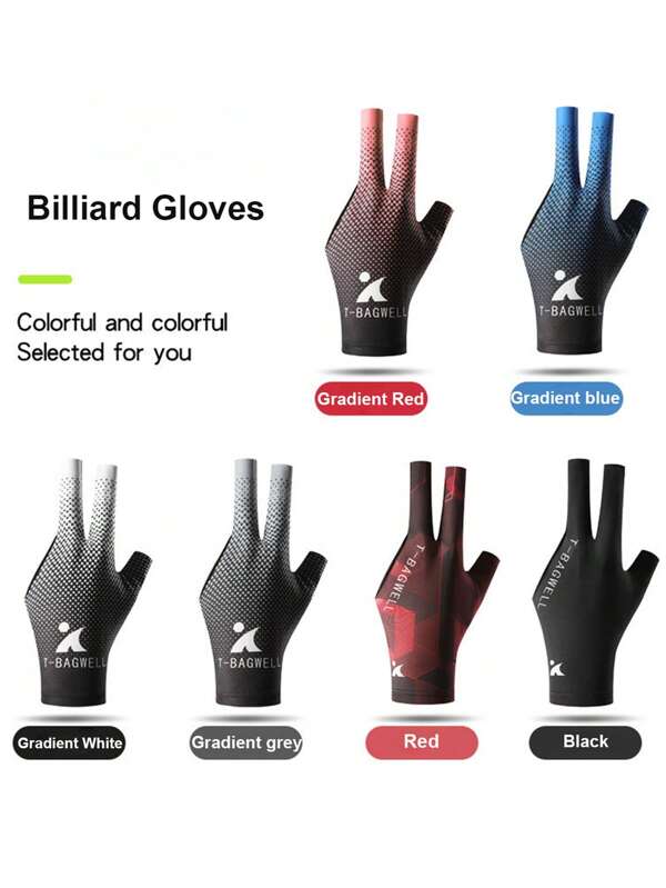2pcs Unisex Billiard Gloves - Three-Finger Snooker Gloves, Breathable And Lightweight, Non-Slip Design For Left And Right Hand, Black And Gray Polka Dot Pattern, Ideal Gift For Billiard Enthusiasts, Billiard Accessories