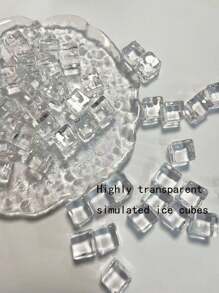 Partículas de piedra de cristal de imitación, rhinestones de porcelana con forma de tira, piedras acrílicas transparentes asimétricas y pequeñas, utilizadas para decorar cubitos de hielo falsos. Este producto se utiliza ampliamente en decoración, colgantes, accesorios, complementos de ropa