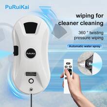 PuRuiKai Smart Window Cleaning Robot – Auto Glass Cleaner With Remote & Edge Detection - EU C Type Plug(220-240V) - View 5