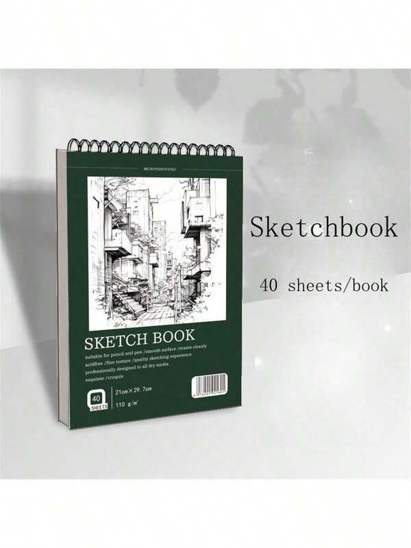 1pc Watercolor & Painting Sketchbook, A4 Thick Art Student Specialized Sketch Pad, Blank Drawing Book, Colored Pencil Drawing Paper