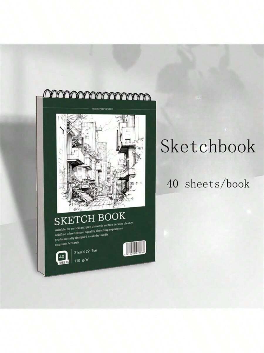 1pc Watercolor & Painting Sketchbook, A4 Thick Art Student Specialized Sketch Pad, Blank Drawing Book, Colored Pencil Drawing Paper