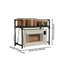 Multi-Tier Floor Standing Kitchen Storage Rack, Microwave Oven Shelf, Spice & Miscellaneous Organizer - Multicolor - View 6