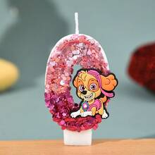 Świeca z cyframi 0-9, słodka, trójwymiarowa postać z kreskówki Psi Patrol, wtyczka do tortu urodzinowego, dekoracja na prezent