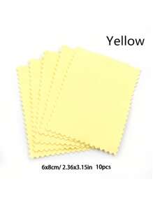 10/30/50片装珠宝抛光布 - 金色和银色，防氧化，适用于戒指、项链、手链、银器清洁和护理