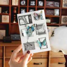 1 Confezione da 20 Fogli di Adesivi Vintage a Farfalla, Adesivi Decorativi per Scrapbooking, Adesivi Farfalla Fai-da-Te, Forniture per Scrapbooking per il Ritorno a Scuola