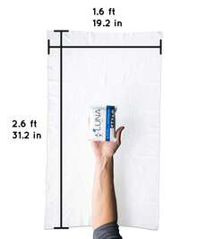 XL Wet Wipe Cleansing Body Wipes  - 10 Pack Individual Pouches - Gentle & Unscented - No Rinse Bathing And Shower Wipe - Great For After Workout, Camping, Travel, Yoga, Gym,11483094 - 薄荷藍 - 查看 7