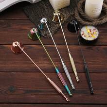 Edelstahl Kerzenlöscher Glocke Kerzenlöscher mit langem Griff, Edelstahl Löscher für Teelichter mit 360-Grad drehbarem Kopf, Kerzenlösch-Werkzeug