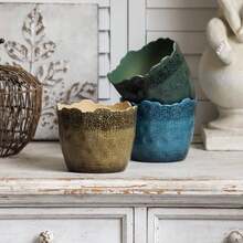 Modern Glazed 6in Yellow/Blue/Green Polystone Planter – Indoor Outdoor Plastic Planter Pot (3-Pack) – A 3-Pack Of 6-Inch Polystone Planters With Modern Glazed Finishes In Yellow, Blue, And Green, Suitable For Small Plants, Succulents, Or Herb Sprigs In Living Rooms, Balconies, Or Patios – These Planters Feature A Sleek Glazed Surface In Vibrant Yet Balanced Hues, Crafted From Polystone (A Durable Plastic Composite) For Use In Both Indoor And Outdoor Settings. Each 6-Inch Pot Offers Compact Space For Petite Greenery, While The Trio Of Colors Adds Subtle Visual Variety Without Clashing. The Modern Design Complements Decor Styles From Contemporary To Casual, With The Sturdy Material Ensuring Lasting Use. Perfect For Coordinated Displays Or Scattered Placement, They Blend Functional Plant Housing With A Fresh, Colorful Touch To Enliven Any Space - Multicolor - View 5