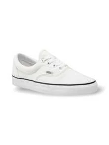 Vans ERA 男女通用运动鞋，全白配色，低帮耐用帆布鞋面，系带设计，橡胶外底，穿着舒适，非常适合滑板、步行和日常休闲穿着。 - 白色 - 查看 2