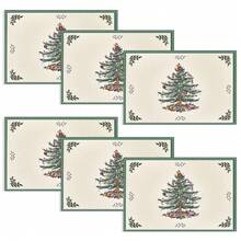 Farmhouse Christmas Plaid Dining Table And Kitchen Decor, Holiday Placemats Set - Red And Green, 2/4/6/8 Piece Set, Linen Placemats, Breakfast Placemats, Kitchen Accessories, Easy Clean Placemats, Suitable For Home, Dining Room, Restaurant Decor