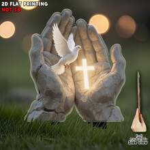 2D Acrylic Memorial Signage Outdoor Yard Marker, Suitable For Garden, Yard, Gravesite And Holiday Ground Stake Decoration - Multicolor B - View 2