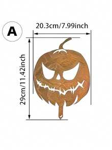 1pc Halloween Pumpkin Silhouette Wooden Garden Stake, Outdoor Pumpkin Party Decor, Suitable For Halloween, Christmas And Easter Decorations, Yard, Lawn, Patio And Haunted House Accents