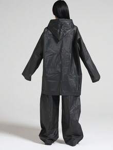 2件套防水EVA徒步雨衣套装，男女通用透明多功能雨衣，背包式雨披，适合露营徒步