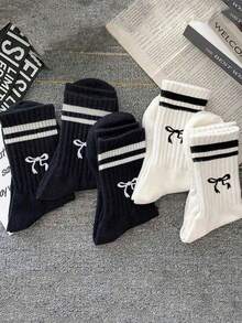 40 peças/30 peças/24 peças Meias Esportivas Confortáveis Unissex, Adequadas para Esportes e Treinamento, Meias Longas Femininas, Adequadas para Uso Casual e Empresarial, Antibacterianas, Macias, Nas Cores Preto e Branco, Resistentes a Odores, Absorventes de Umidade, Leves e Respiráveis, Adequadas para Outono e Inverno, Também Disponíveis em Embalagens de 20 peças/10 peças/8 peças/6 peças/4 peças/2 peças. Altamente Respiráveis.