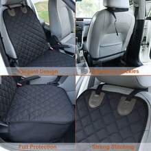 1 件旅行配件，防尘、防爪黑色宠物汽车座椅套，带通风功能，适用于婴儿、儿童、狗、猫和小动物，适用于前排座椅和副驾驶座椅，汽车座椅保护套，通用型，可洗座椅套 - 坐 - 查看 7