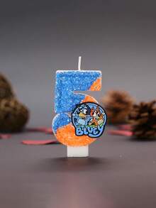 1Pc Bluey Creative Number 0-9 Handmade Birthday Candles One Year Old Digital Birthday Decoration Gift Christmas