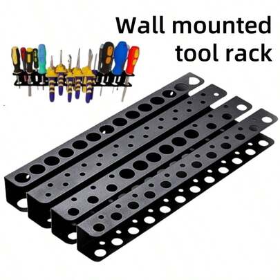 1pc Heavy Duty Metal Tool Organizer Rack, Space-Saving Screwdriver Pliers Storage, Multi-Function Hardware Tool Hanging Rack, Wall-Mounted Pliers Display Shelf, Garage Workbench Storage Organizer
