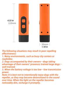 Dog Bark Deterrent Devices Rechargeable Anti-Barking Device For Dogs 26.25ft Range Bark Control Indoor Outdoor With Flashlight Dog Training Ultrasonic Dog Repeller Portable Device