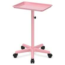 KINGSTEAM Carrito Auxiliar Organizador Almacenamiento Multiusos,La base del trípode de cinco patas de la versión actualizada es aún más estable! - Rosa - Ver 2