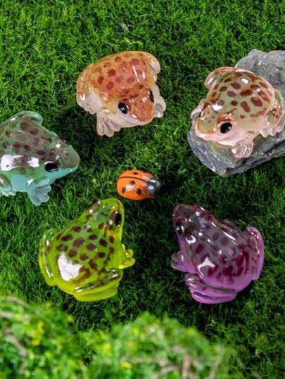Nowy produkt transgraniczny Miniaturowy krajobraz Kreatywny świecący w ciemności mały żaba ropucha dekoracja DIY akcesoria do zagospodarowania terenu mała ozdoba