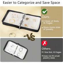 Jewelry Organizer Book - Zippered Travel Binder With Anti-Tarnish Pouches For Necklaces, Bracelets & Rings​